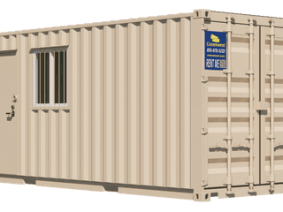 20ft mobile Ground Level Office and storage container combo for rent