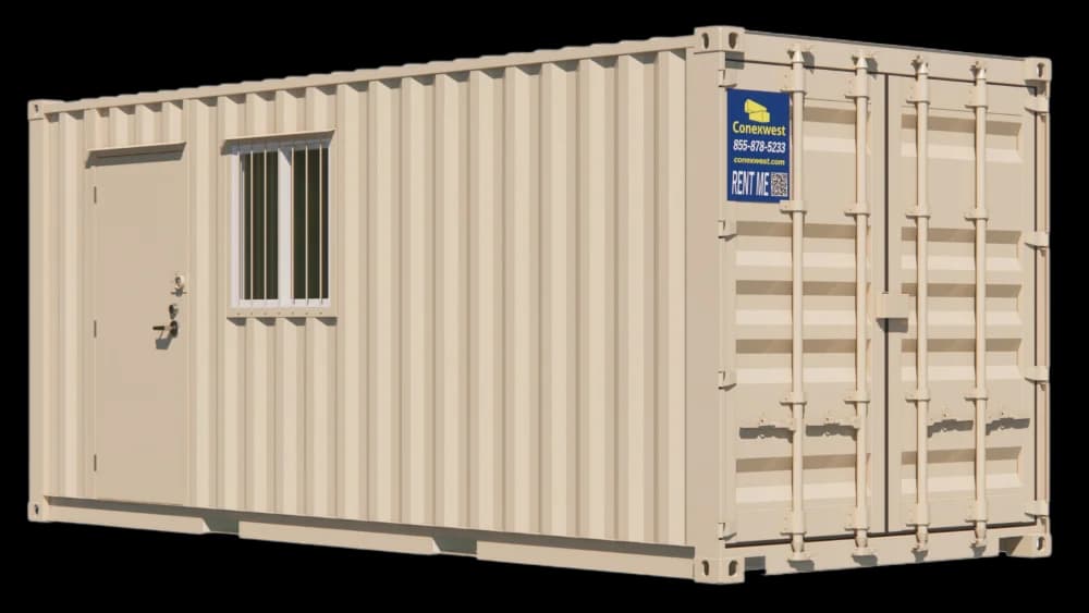 20ft mobile Ground Level Office and storage container combo for rent