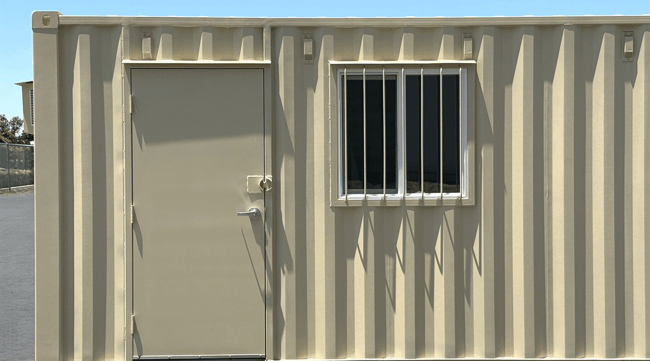 20ft mobile Ground Level Office and storage container combo for rent