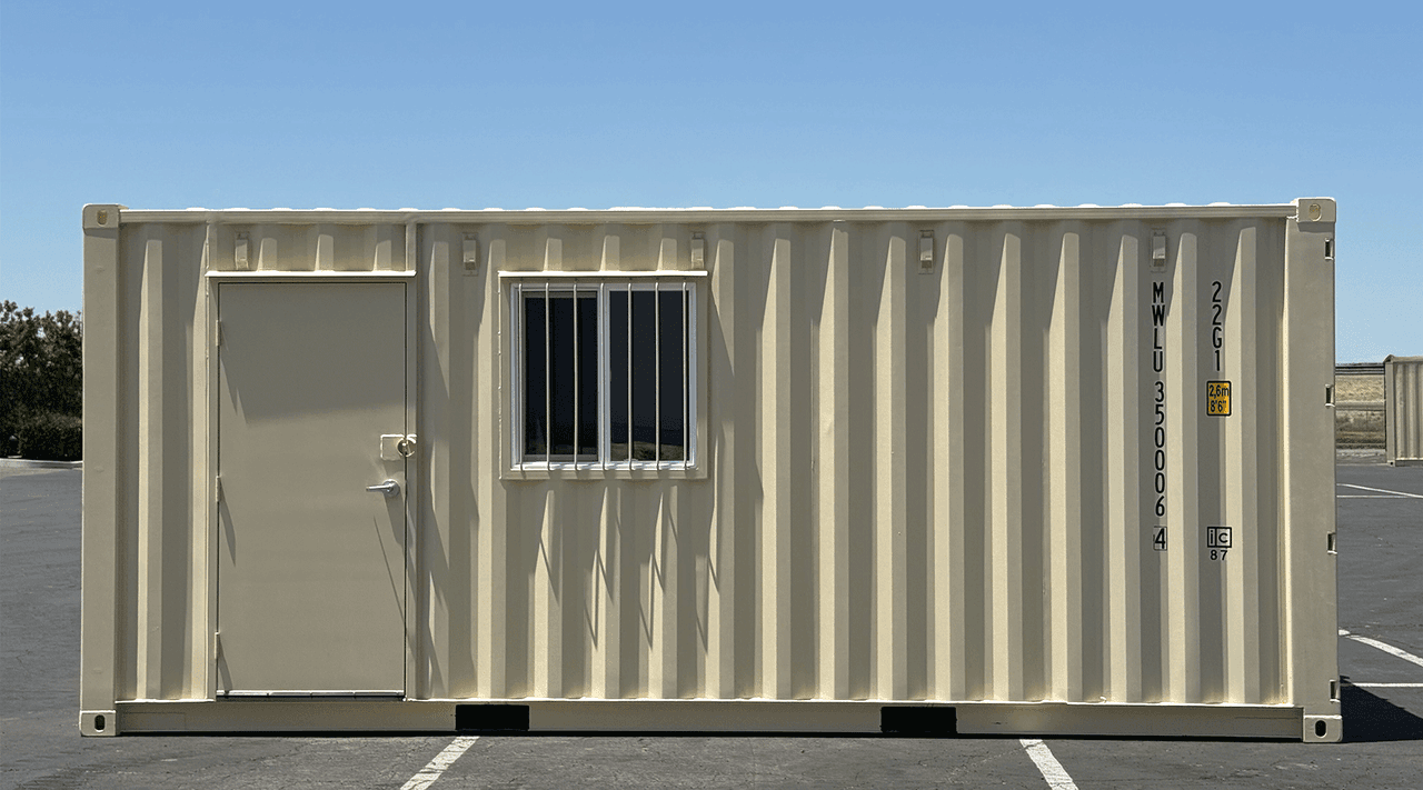 20ft mobile Ground Level Office and storage container combo for rent