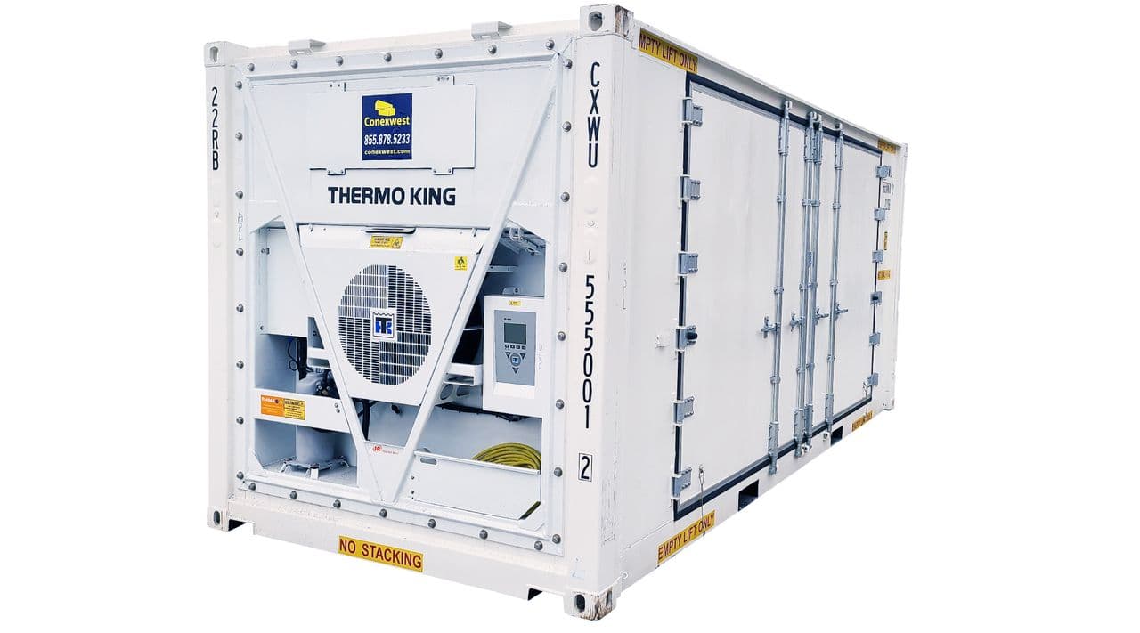 20ft Refrigerated Shipping Container with Wide Double Doors Side