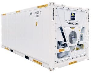 20ft Refrigerated Shipping Container with Wide Double Doors Side Alt 2