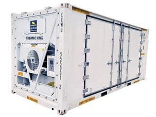 20ft Refrigerated Shipping Container with Wide Double Doors Side Alt