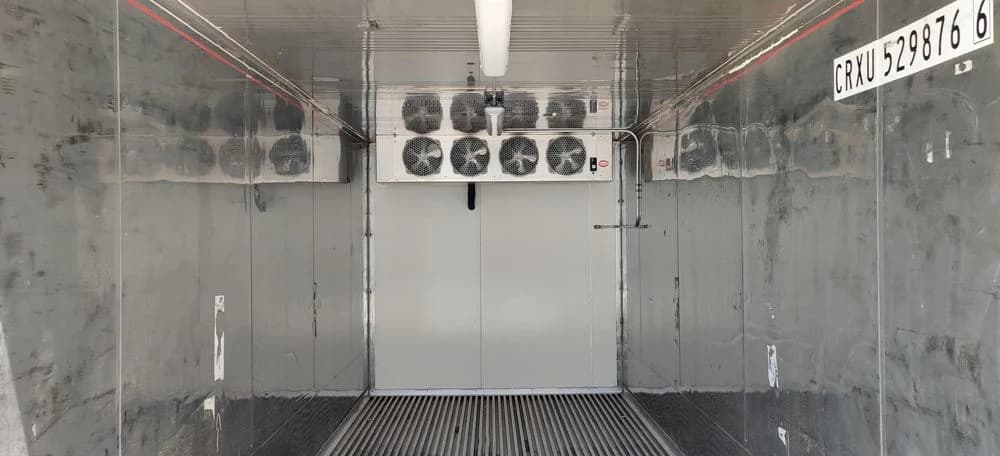 20ft Standard Refrigerated Container Low Temp 220 V 1 Ph 50 Amp