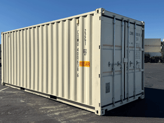 20ft storage container with cargo doors on both ends for rent