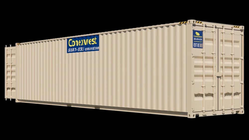 40ft High Cube (9.5ft) Storage Container w/ Doors on Both Ends for Rent Interior
