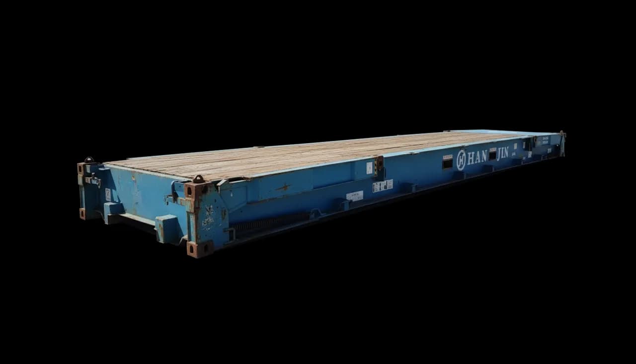 40ft Used Certified Flat Rack Shipping Container
