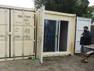 6' Sliding glass doors for storage containers for sale