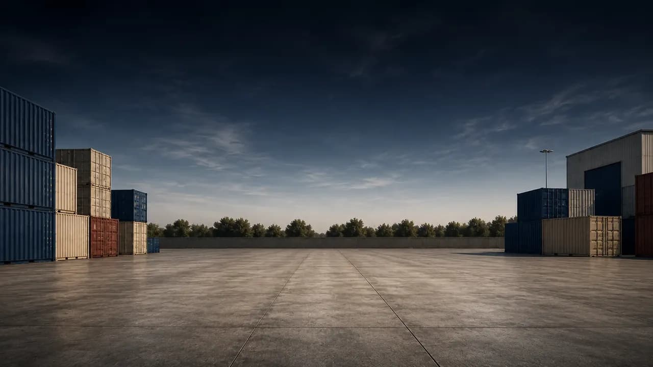 container yard background