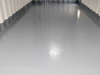Epoxy floor for shipping container