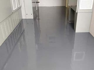 Epoxy floor for shipping container