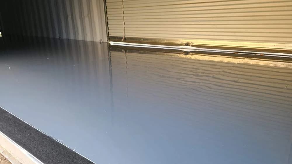 Epoxy floor for shipping container