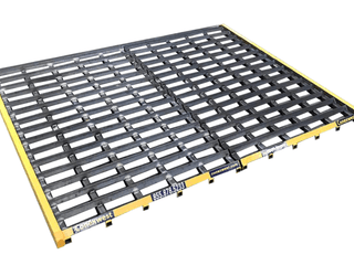 Heavy-duty rumble grates track out plates