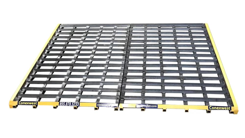 Heavy-duty rumble grates track out plates