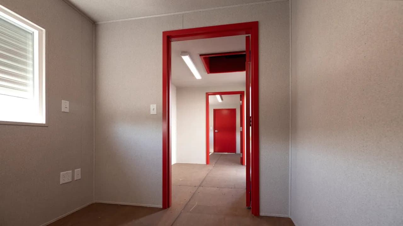 interior partition with door
