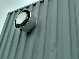 Power louvered vent for shipping containers for sale