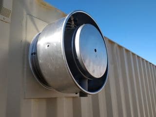 Power louvered vent for shipping containers for sale