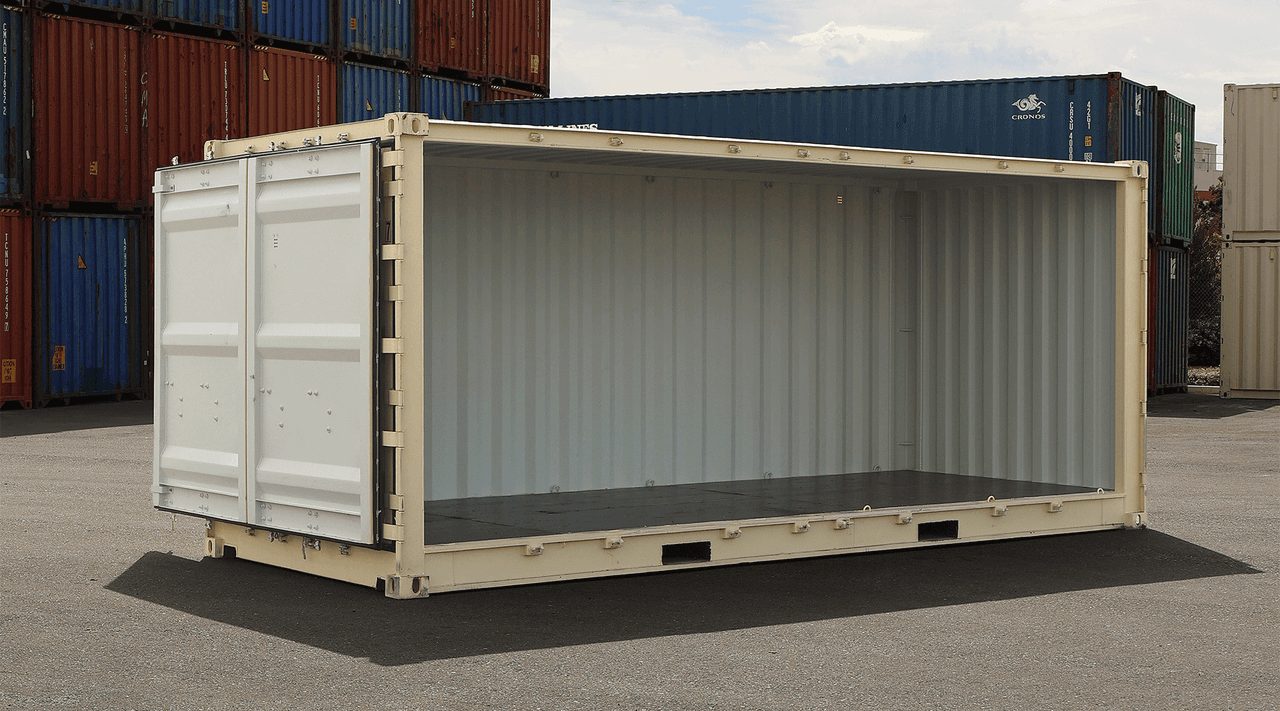 Rent 20ft open side storage container