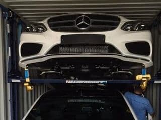 Shipping container car rack