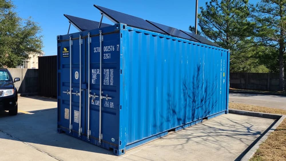 solar panels for shipping container