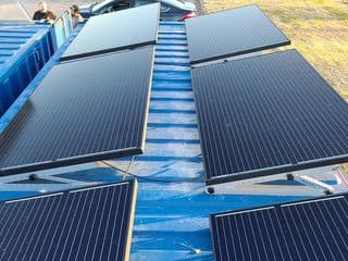 solar panels for shipping container