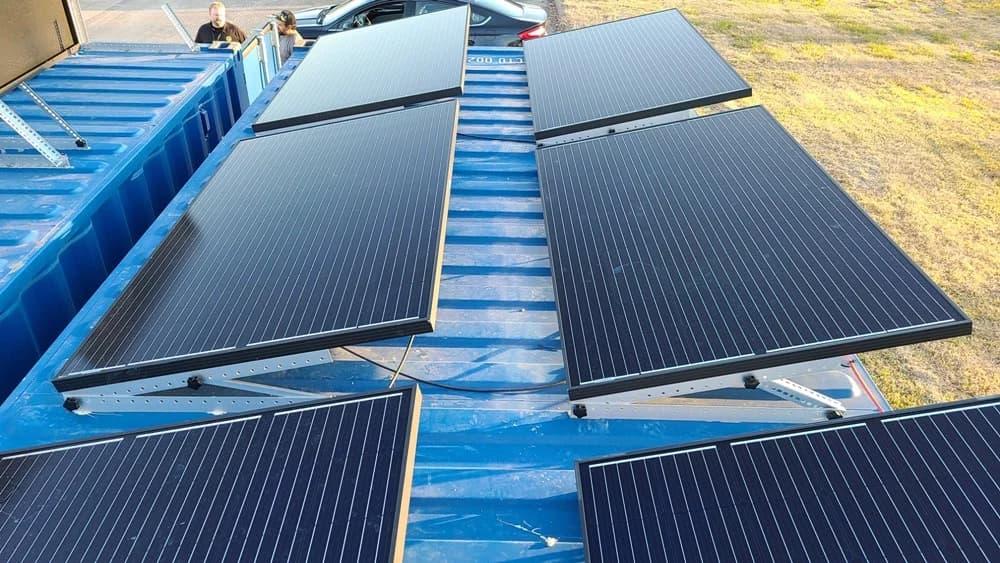 solar panels for shipping container