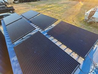 solar panels for shipping container