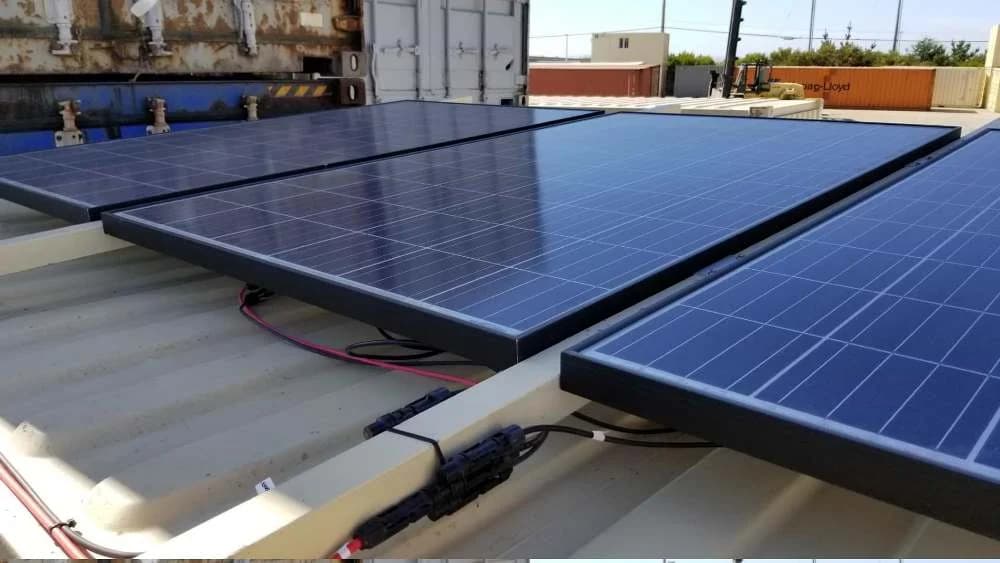 solar panels for shipping container