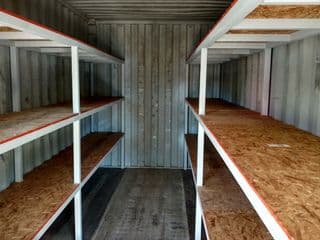 Steel shelving for shipping container for sale