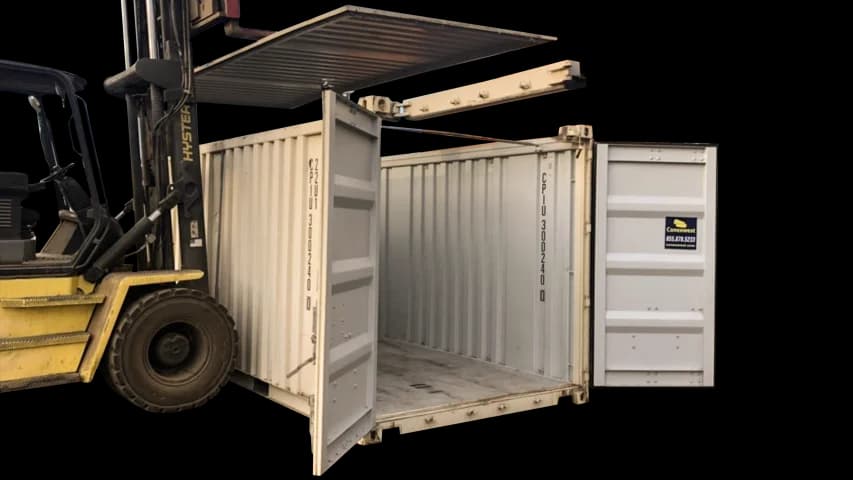 Used 20ft open top hard roof shipping container
