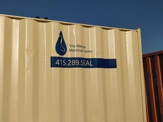 Vinyl logo on 10ft shipping containers for sale