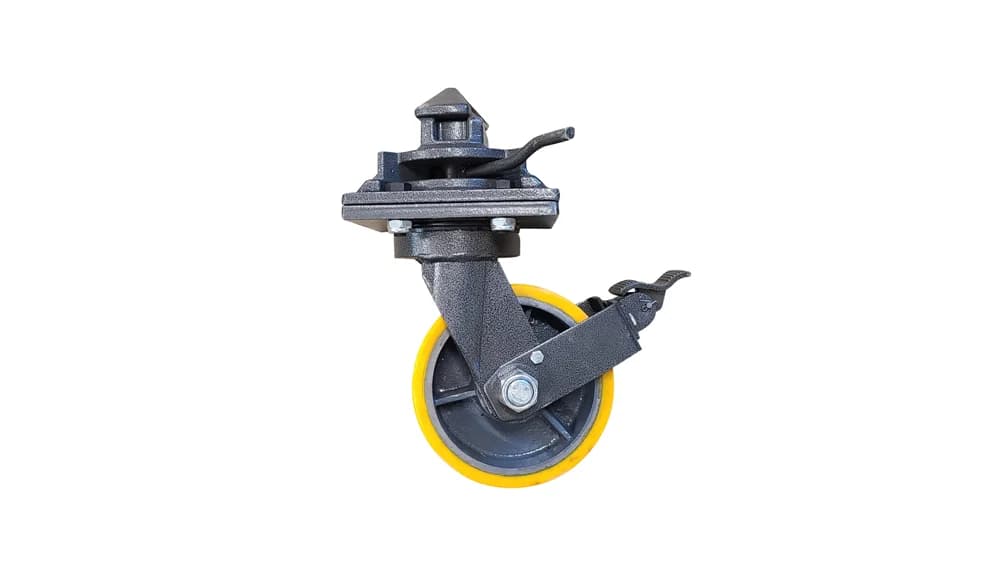 Yellow shipping container caster wheel for sale
