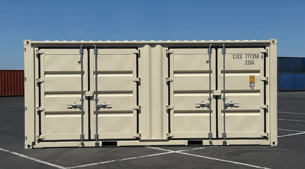 20ft Ground Level Office and Storage Combo Container