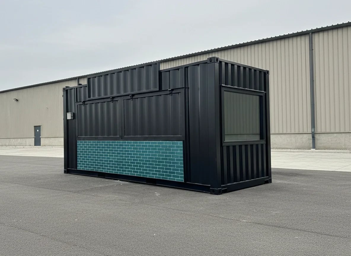 Black kitchen container at the yard