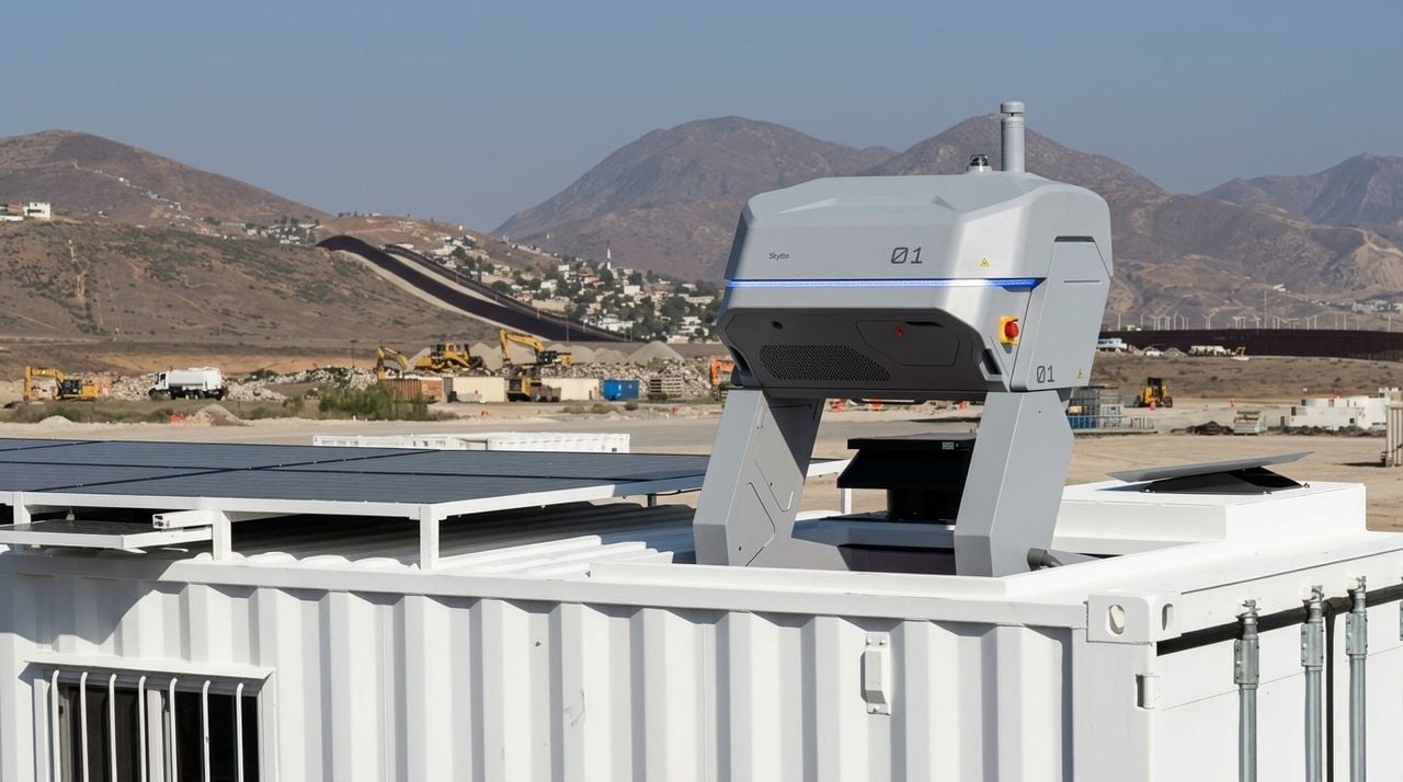 Drone on the container
