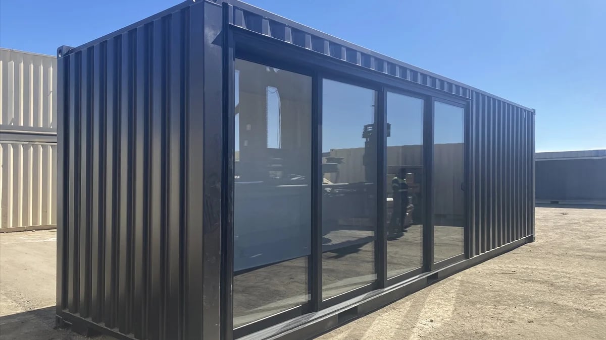 Gym container with windows