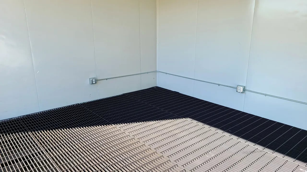 Inside view of Hazmat container