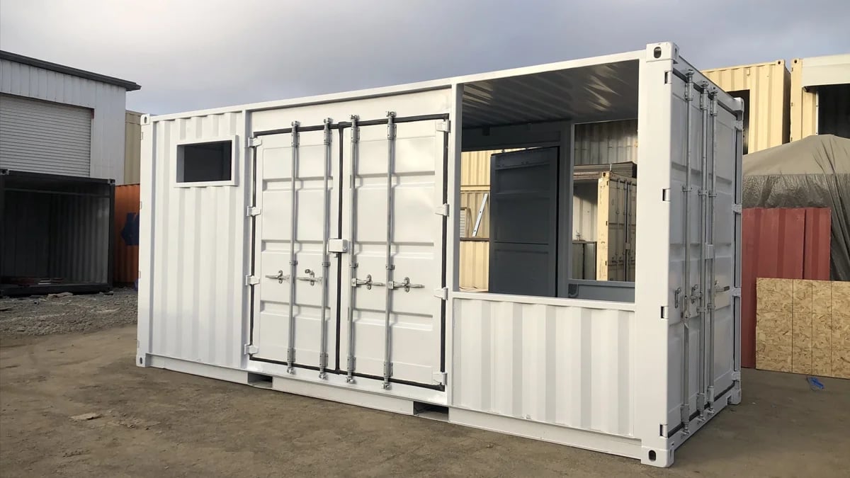 Machinery container outside