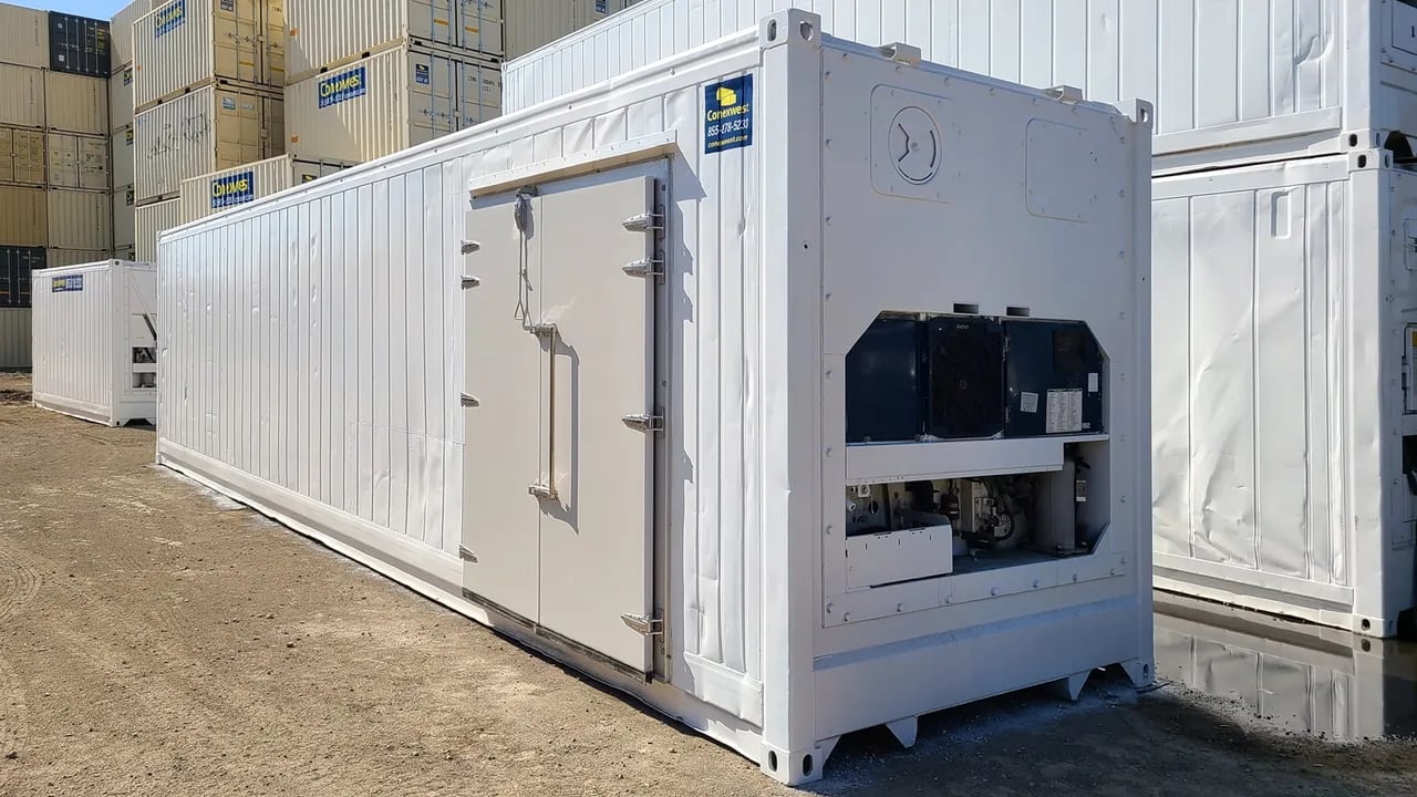 Refrigerated Container on the yard