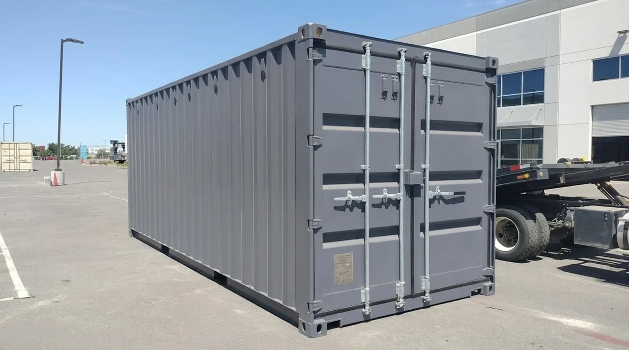 Shipping container at the yard