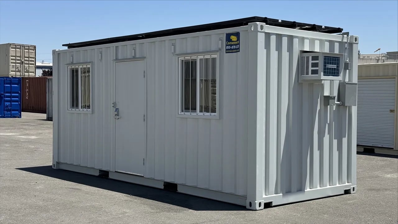 Solar panel container