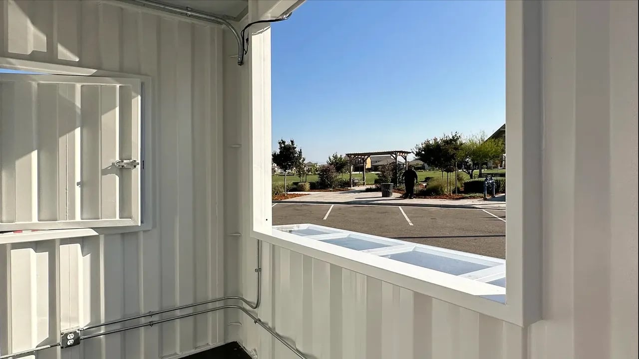 Ticket booth inside view