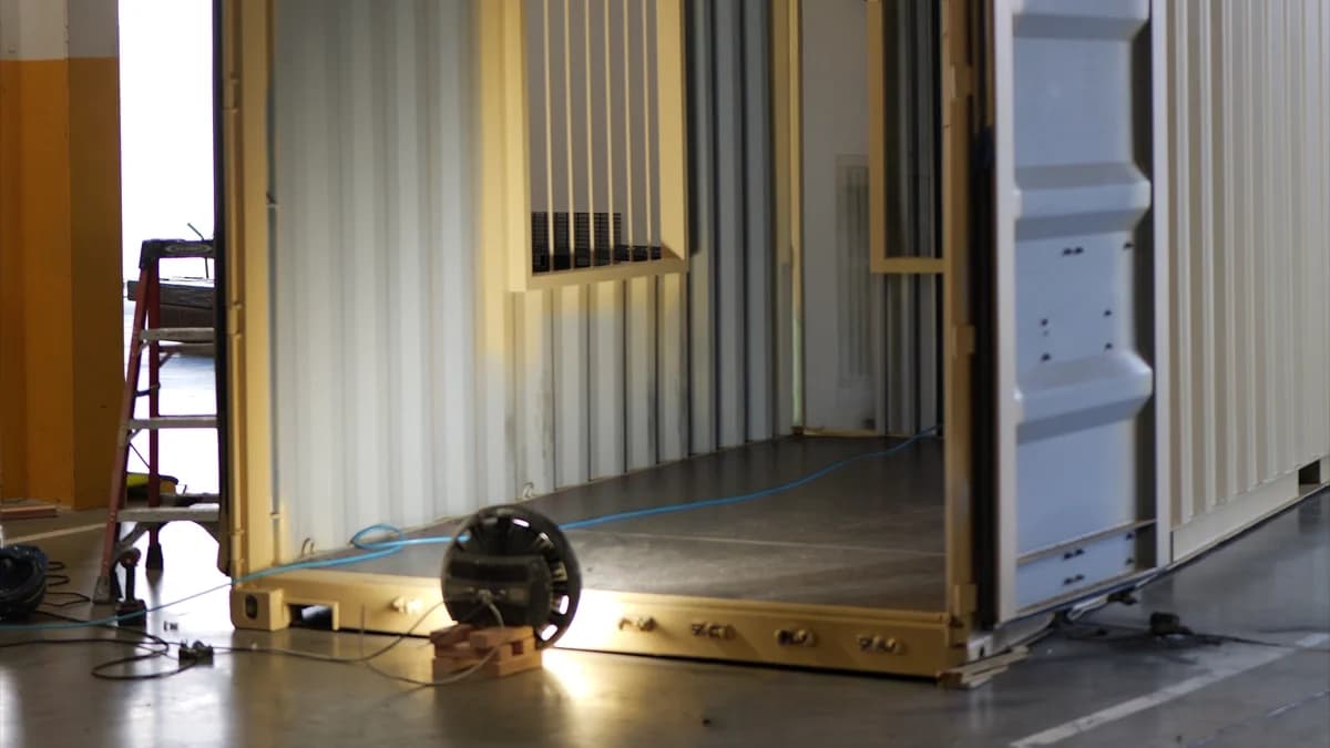 Custom container bar interior prepared for client-managed buildout
