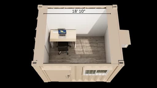10ft ground-level office container