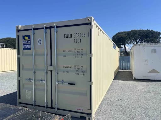 A 40ft standard storage container available from Conexwest