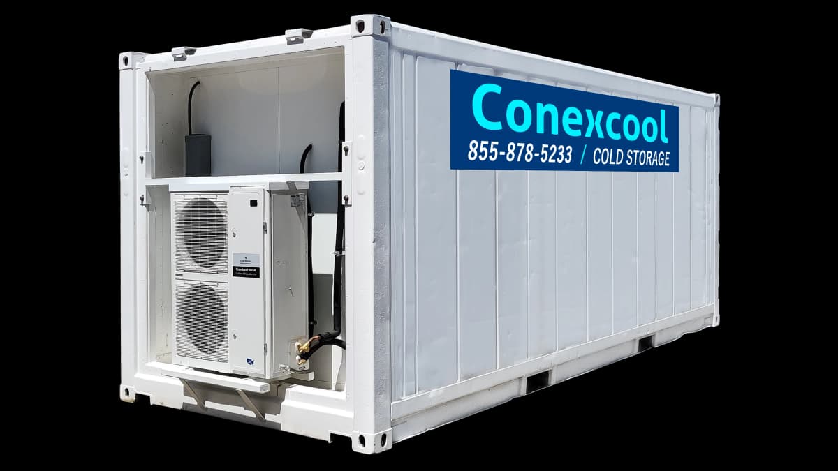 A 10ft Standard Storage Container on a construction site