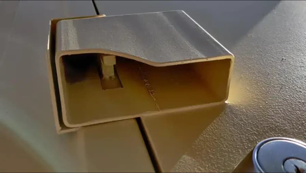A man door lockbox for shipping containers.