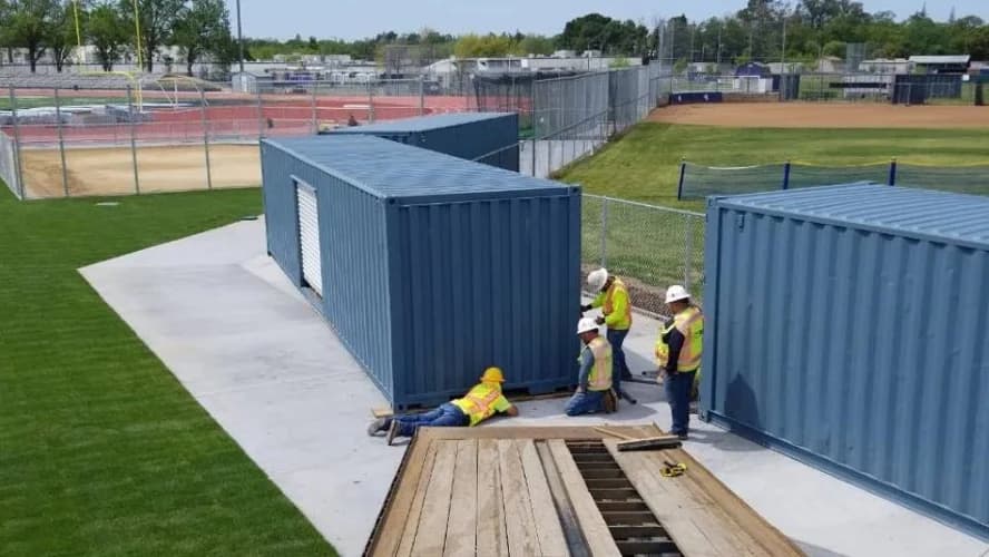 Conexwest team inspecting a container