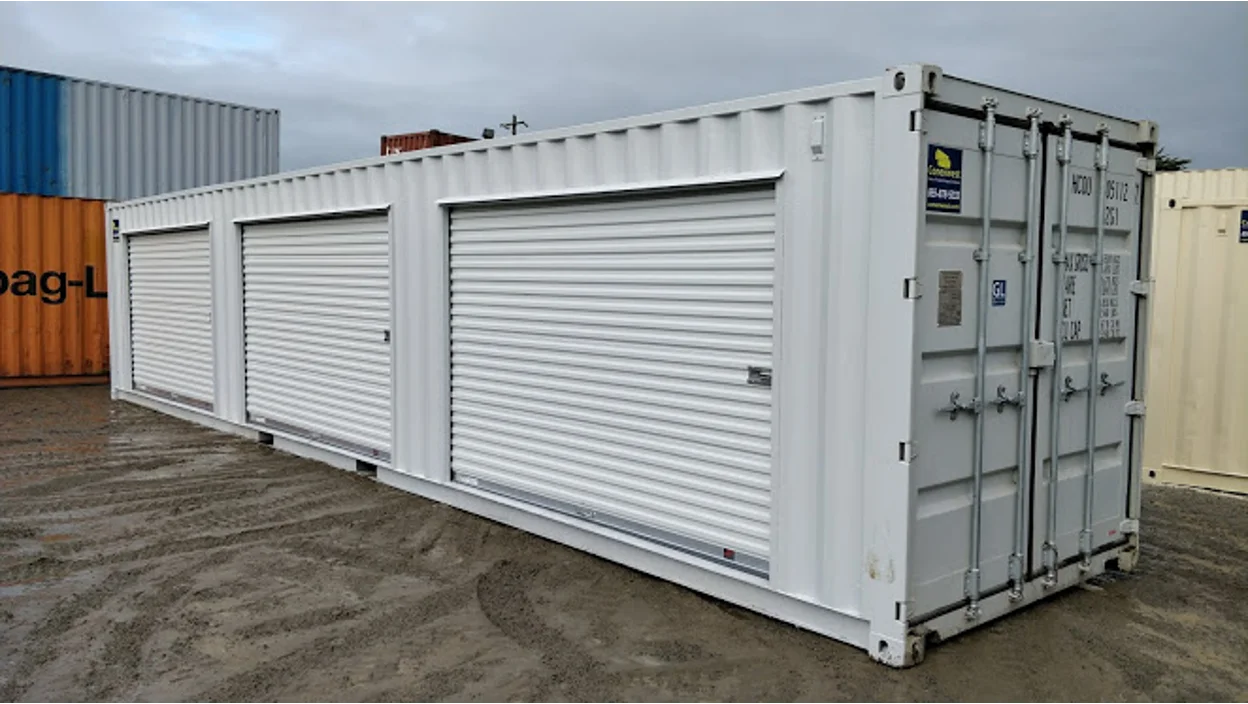 40-ft shipping container with roll-up doors