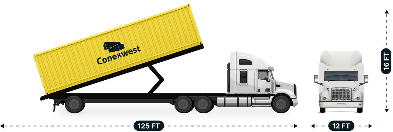 40ft Tilt Bed Shipping Container Delivery by Conexwest 9 5